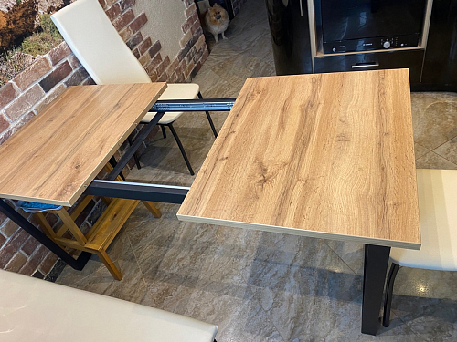 Стол Лота Лофт 140 25 мм черный матовый / бетон фото покупателя 912