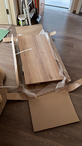 Письменный стол Леон Лофт черный матовый / дуб вотан фото покупателя 147