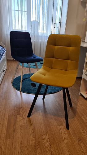 Стул на металлокаркасе Чилли синий / белый фото покупателя 767