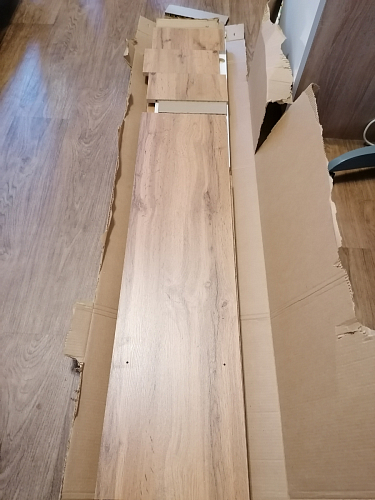 Письменный стол Комфорт 12.71 дуб золотой craft / белая аляска  - Уцененный экземпляр фото покупателя 28