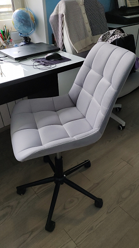 Компьютерное кресло Честер темно-серый / золото  - Уцененный экземпляр фото покупателя 13