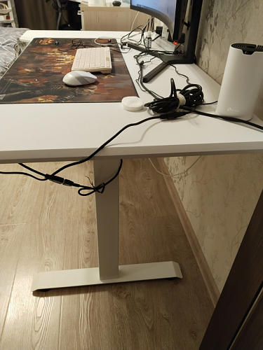 Компьютерный стол Маркос 140х80 тауп / черный фото покупателя 16