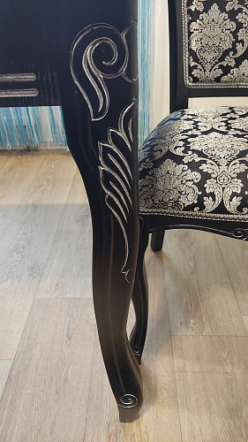 Деревянный стул Клето патина золото / ромб фото покупателя 1