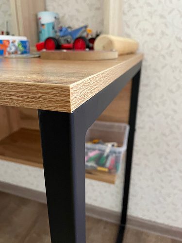 Письменный стол Клер Лофт дуб делано темный / черный матовый фото покупателя 57