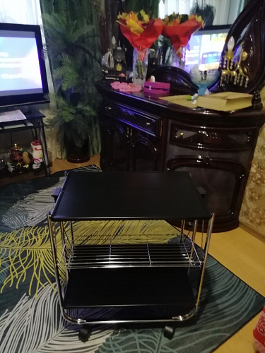 Столик сервировочный SC-5119 складной черный фото покупателя 28