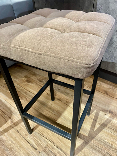 Барный стул Лофт микровелюр катания изумруд / черный матовый фото покупателя 92