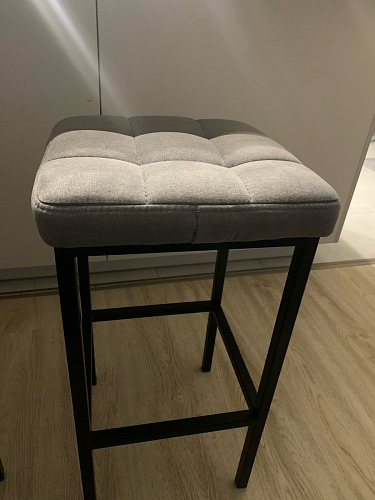 Барный стул Лофт микровелюр катания блэк / черный матовый фото покупателя 184