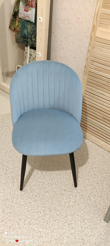 Стул на металлокаркасе Gabi 1 light purple / black / gold фото покупателя 340