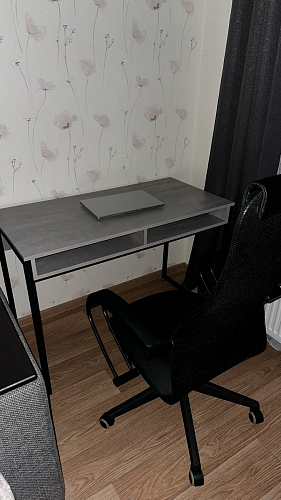 Письменный стол Леон Лофт бетон / черный матовый фото покупателя 15