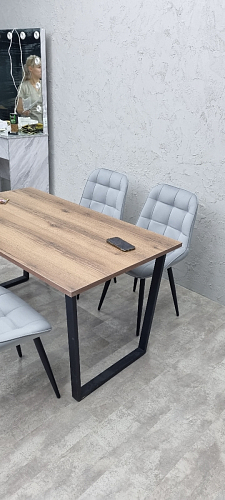 Деревянный стол Лота Лофт 140х80 дуб крафт табачный / черный матовый фото покупателя 69