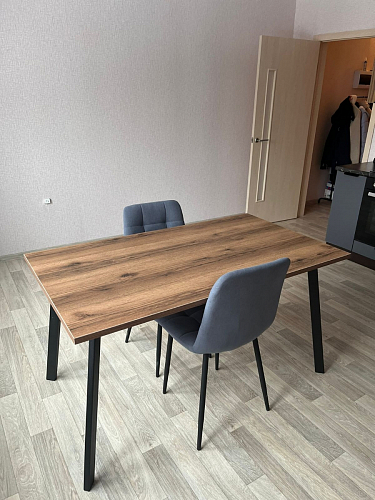 Стол Тринити Лофт 120 32 мм дуб галифакс табако / черный матовый фото покупателя 98