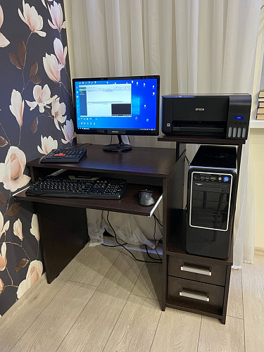 Компьютерный стол Джаз-24 левый дуб молочный фото покупателя 123