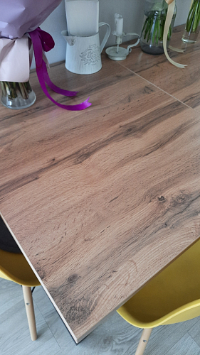 Деревянный стол Лота Лофт 140х80 черный матовый / бетон светлый фото покупателя 488