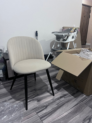 Стул на металлокаркасе Gabi latte / gold / black фото покупателя 612