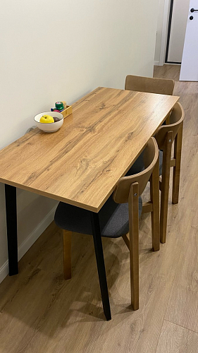 Стол Тринити Лофт 120 32 мм дуб галифакс табако / черный матовый фото покупателя 854