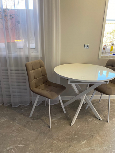 Стул на металлокаркасе Чилли К черный / зеленый фото покупателя 476