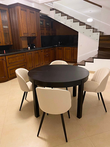 Стул на металлокаркасе Gabi dark beige / black / silver фото покупателя 3