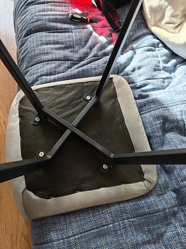 Стул на металлокаркасе Чилли К темно-серый (velutto 32) / черный фото покупателя 428