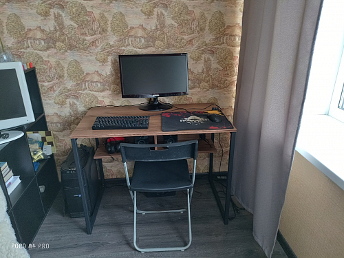 Письменный стол Клер Лофт дуб делано светлый / белый матовый фото покупателя 9