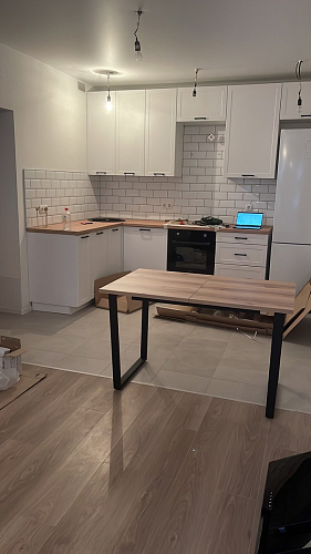 Деревянный стол Лота Лофт 140х80 дуб крафт табачный / черный матовый фото покупателя 249