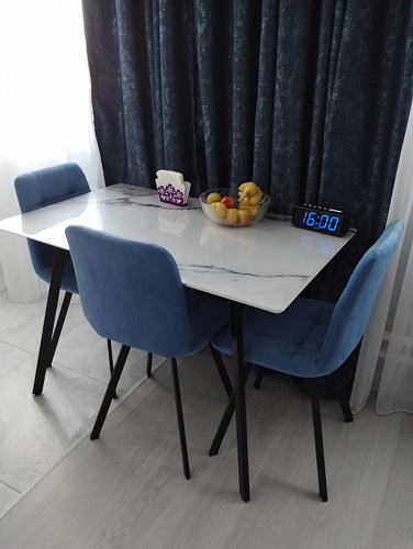 Стул на металлокаркасе Чилли бирюзовый / черный фото покупателя 268