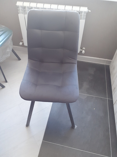 Стул на металлокаркасе Чилли синяя ткань / белый фото покупателя 1164