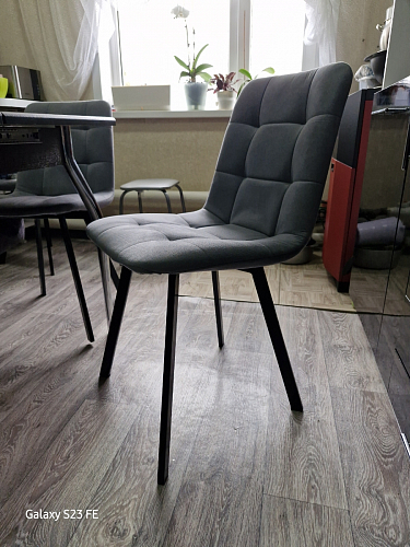 Стул на металлокаркасе Чилли светло-серый / белый каркас фото покупателя 469