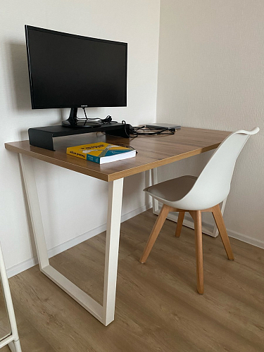 Стол Лота Лофт 140 25 мм черный матовый / бетон фото покупателя 867