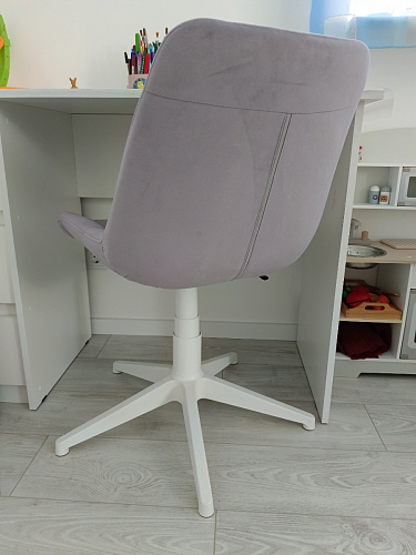 Кресло Келми 1  / AV 245 белый каркас синий микровелюр (neo 25) фото покупателя 23