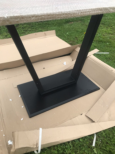 Стол на тумбе Мичиган Лофт 110х70 25 мм дуб вотан / белый / белый фото покупателя 2