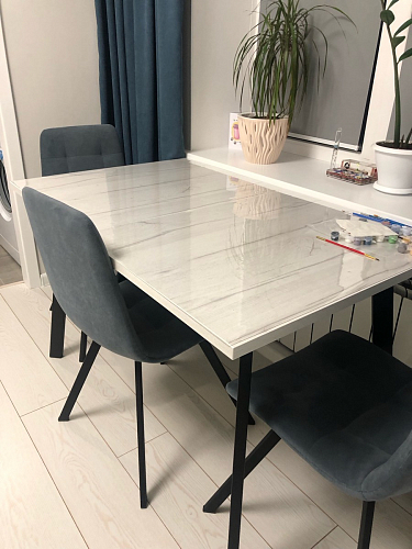 Стол раскладной Колон Лофт 120 32 мм дуб галифакс табако / черный матовый фото покупателя 22