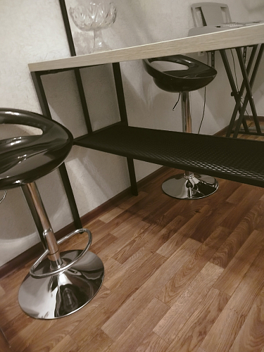 Барный стол Сари 120х50х171 дпк графит / черный фото покупателя 16