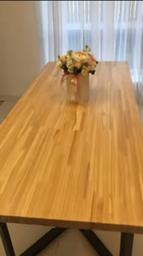 Стол Тринити Лофт 120 32 мм бетон / черный матовый фото покупателя 419