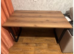 Стол Лота Лофт 140 25 мм черный матовый / бетон фото покупателя 750