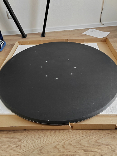 Стеклянный стол Норфолк 100 золото фото покупателя 4