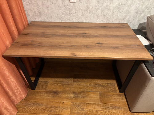 Стол Лота Лофт 140 25 мм черный матовый / бетон фото покупателя 750