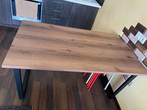 Деревянный стол Лота Лофт 120x75 дуб крафт табачный / черный матовый фото покупателя 122