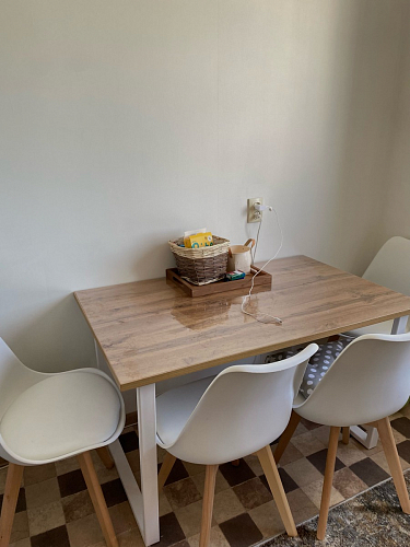 Деревянный стол Лота Лофт 140х80 черный матовый / бетон светлый фото покупателя 128