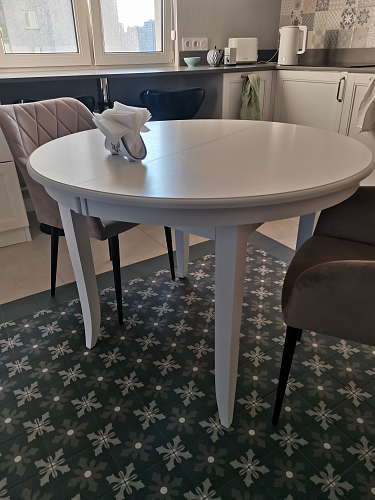 Обеденный стол Балет белая эмаль фото покупателя 3