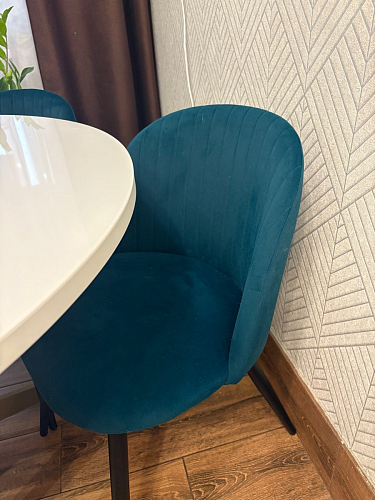 Стул на металлокаркасе Gabi 1 beige / black фото покупателя 639