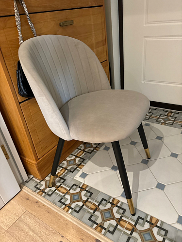 Стул на металлокаркасе Gabi 1 light purple / black фото покупателя 650