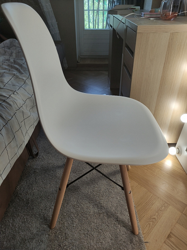 Пластиковый стул Eames PC-015 серо-голубой / дерево фото покупателя 374