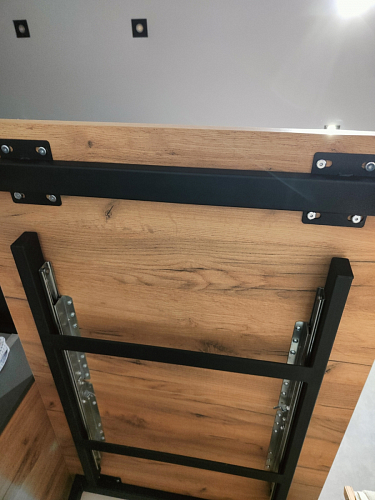 Деревянный стол Лота Лофт 140х80 дуб крафт табачный / черный матовый фото покупателя 762