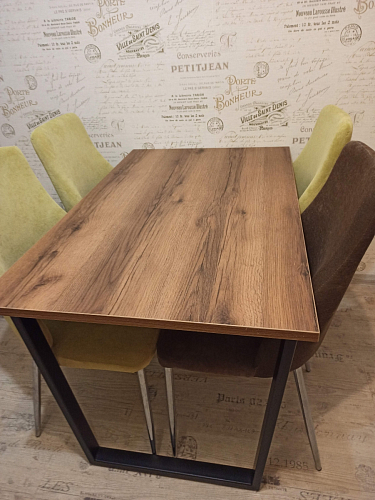 Стол Лота Лофт 120 32 мм бетон / черный матовый фото покупателя 18