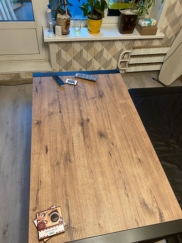 Стол Центавр дуб галифакс / черный матовый фото покупателя 4