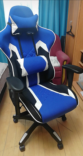 Компьютерное кресло Prime черное / синее фото покупателя 17