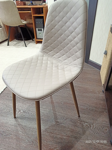 Стул на металлокаркасе Capri dark beige / white фото покупателя 82