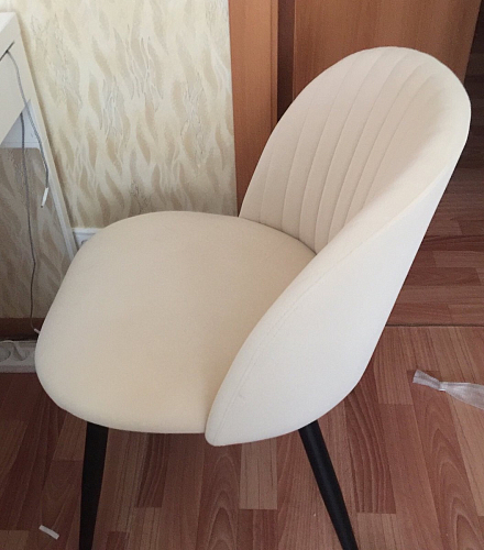 Стул на металлокаркасе Gabi 1 line light blue / black фото покупателя 298