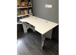 Компьютерный стол СКП-10 GL-10 черный / белый фото покупателя 2