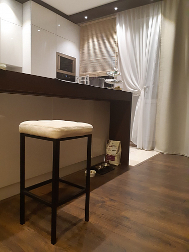 Барный стул Лофт микровелюр катания блэк / черный матовый фото покупателя 217